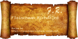 Fleischman Richárd névjegykártya