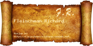 Fleischman Richárd névjegykártya
