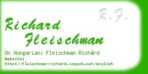 richard fleischman business card